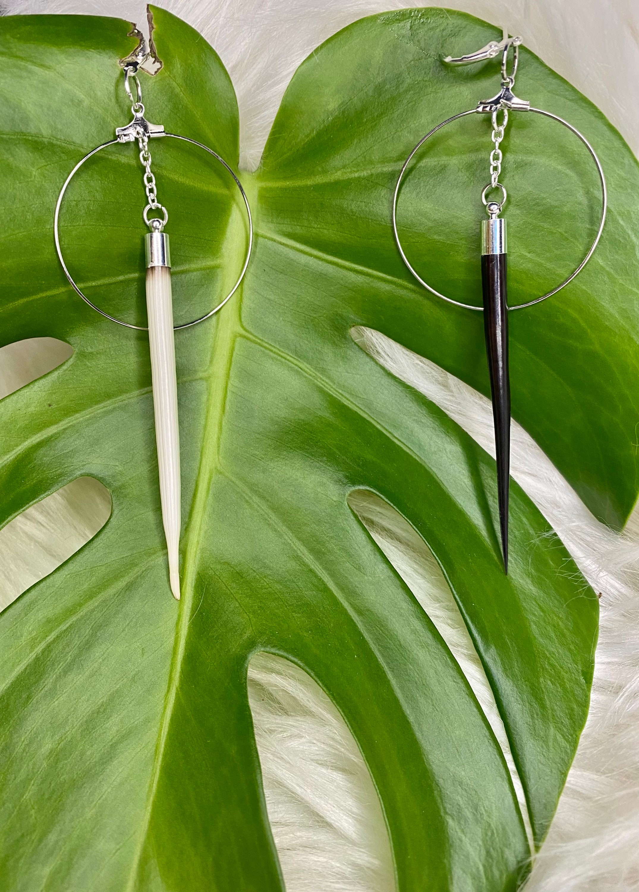 Geometric Porcupine Quill Earrings Silver Etsy Singapore