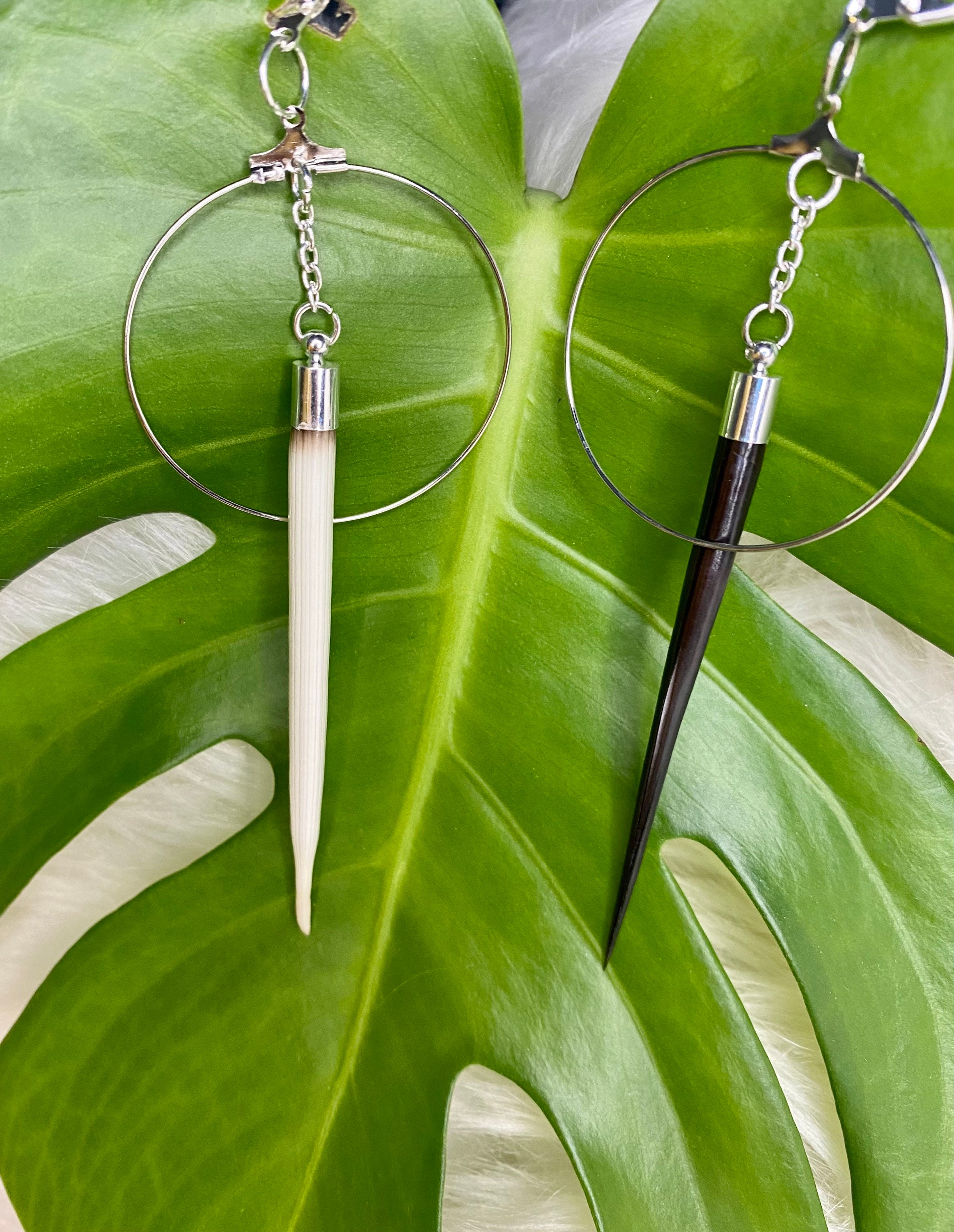 Geometric Porcupine Quill Earrings Silver Etsy Singapore