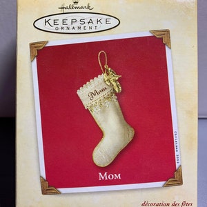 Hallmark Mom Stocking Christmas Ornament