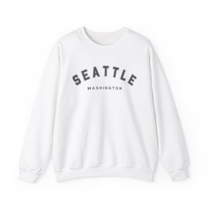 Seattle Crewneck Sweatshirt - Pacific Northwest Apparel, Vintage Style Jumper, Seattle Gift, Seattle Skyline Pullover, Seattle Washington