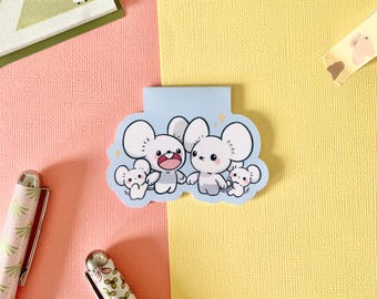 Mouse Family Magnetic Bookmark | Cute Book Mark | Gift For Book Worm | Bookish Reading Accessories | Cute Gift | Page Marker