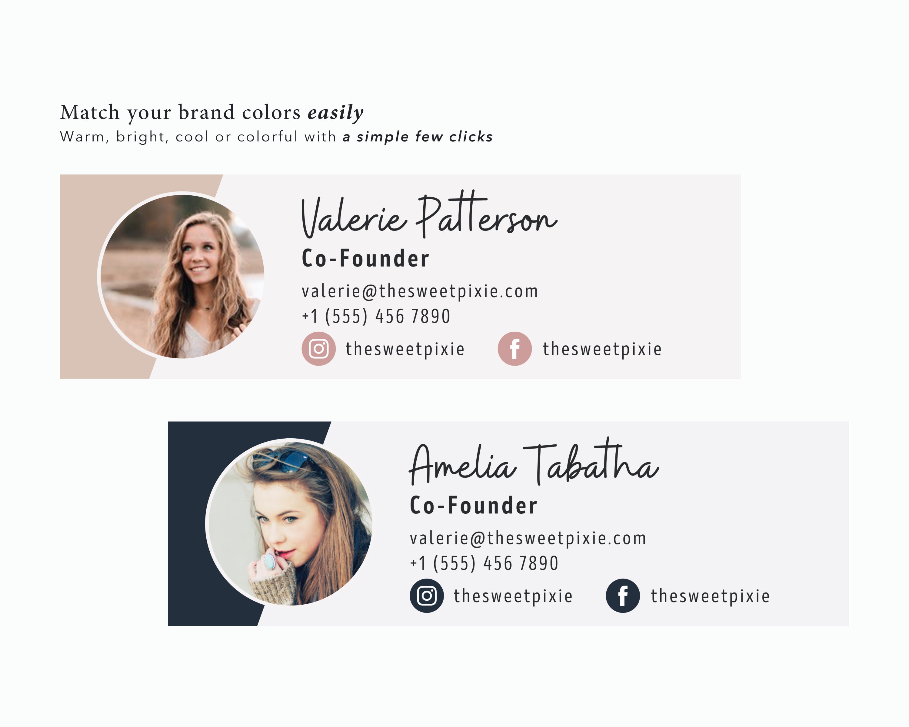 Modern Creative Email Signature Template, Editable in Canva, Business ...
