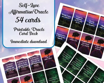 Self Love Affirmation Oracle Deck - Electronic Printable Copy