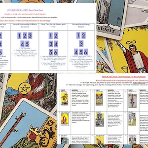 Feuille de triche de tarot de réconciliation d'amour