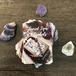 Baralho de cartas Oracle com sinais e símbolos sagrados