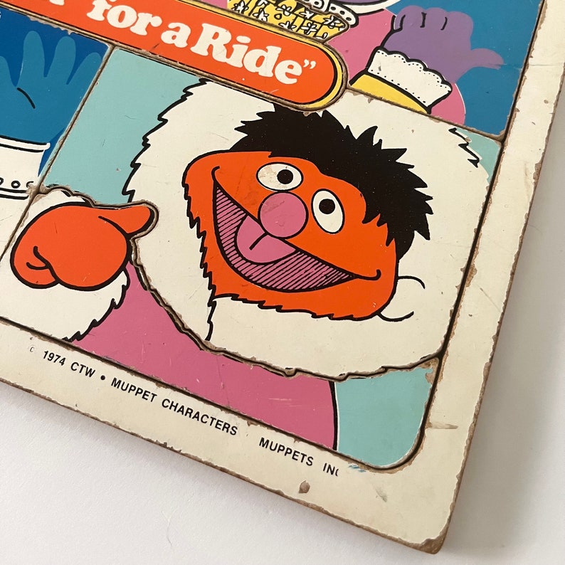 Vintage Playskool Puzzle - Sesame Street ‘goin’ for a Ride’ 9 Pieces - Etsy