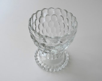 Vintage Clear Avon Bubble Sherbet Glass