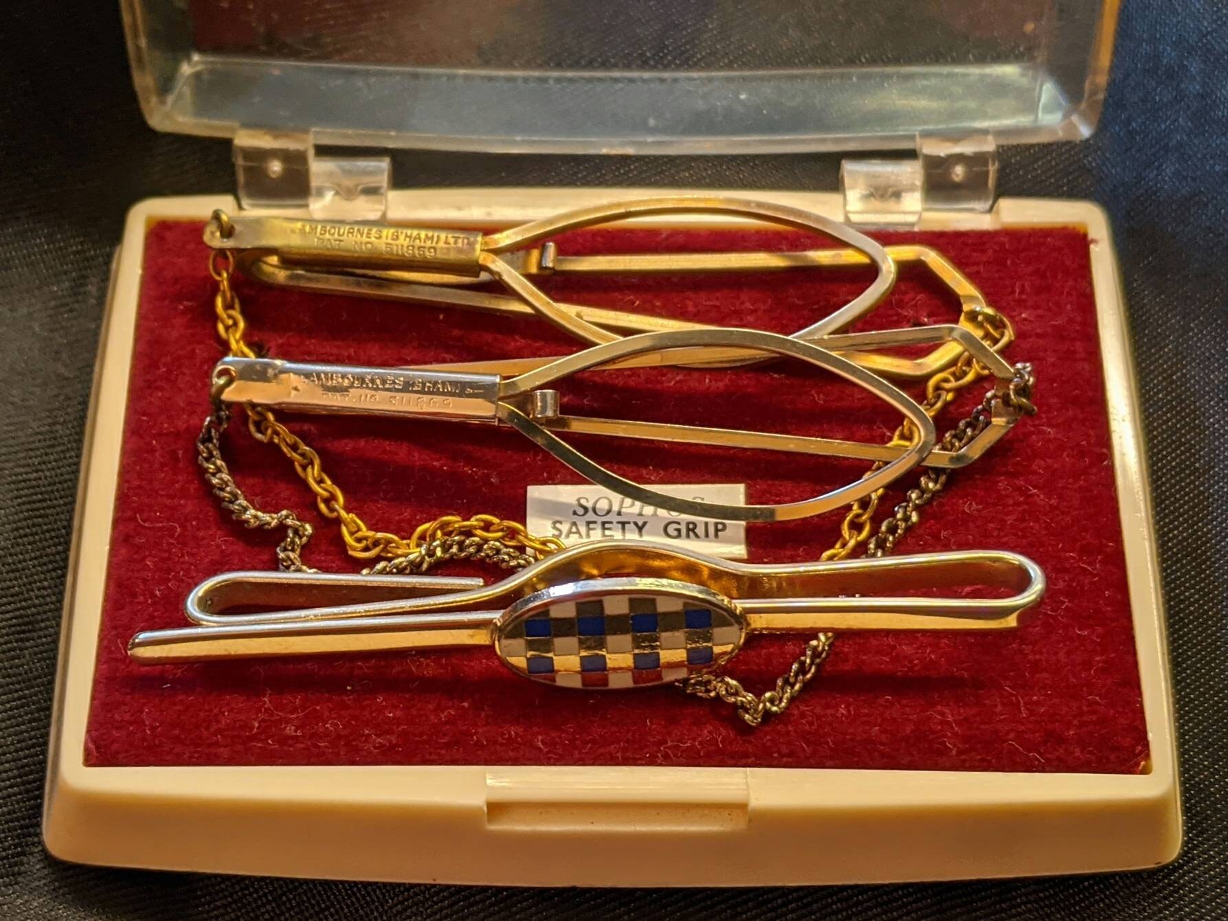 3x Vintage Tie Clips Inc Lambournes Etsy