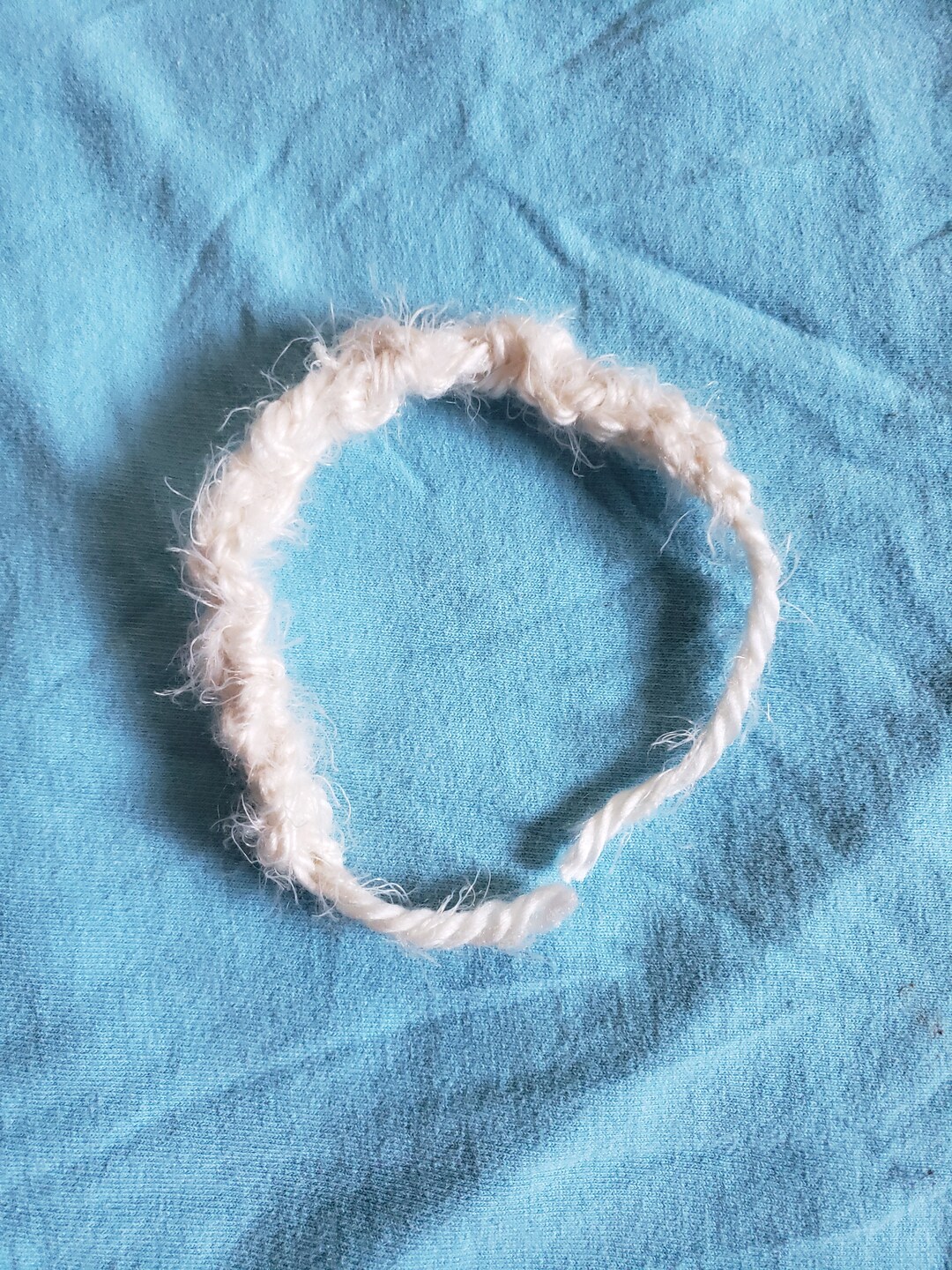 White Crochet Chord Bracelet Etsy