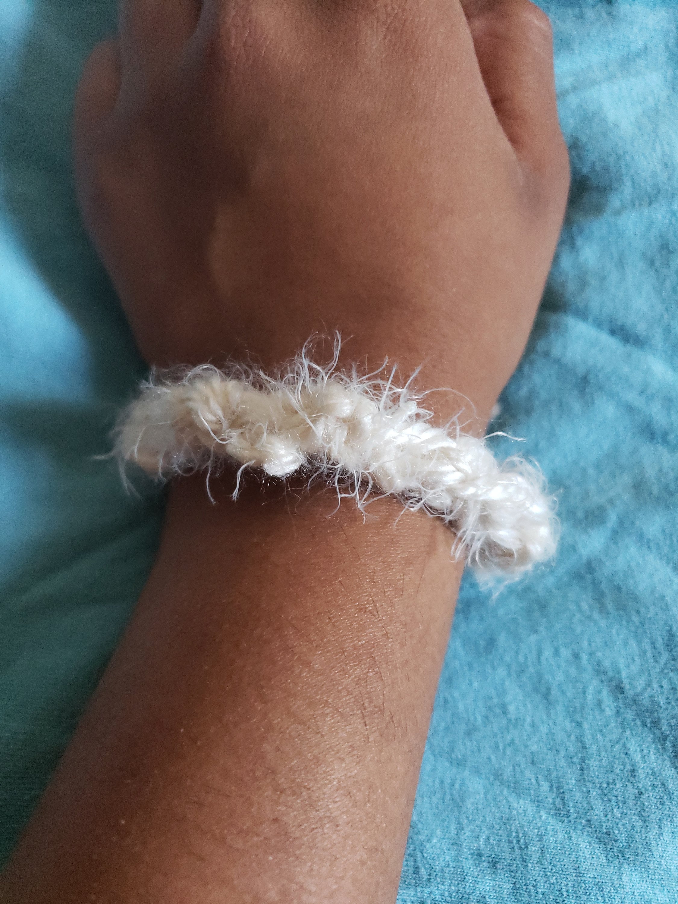 White Crochet Chord Bracelet Etsy Hong Kong