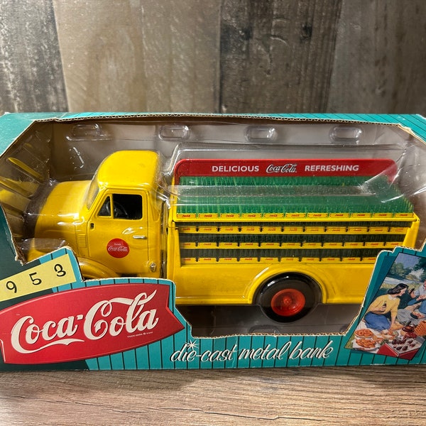 1995  -Coca Cola 1953 Die-Cast Metal Truck Bank  -ERTL
