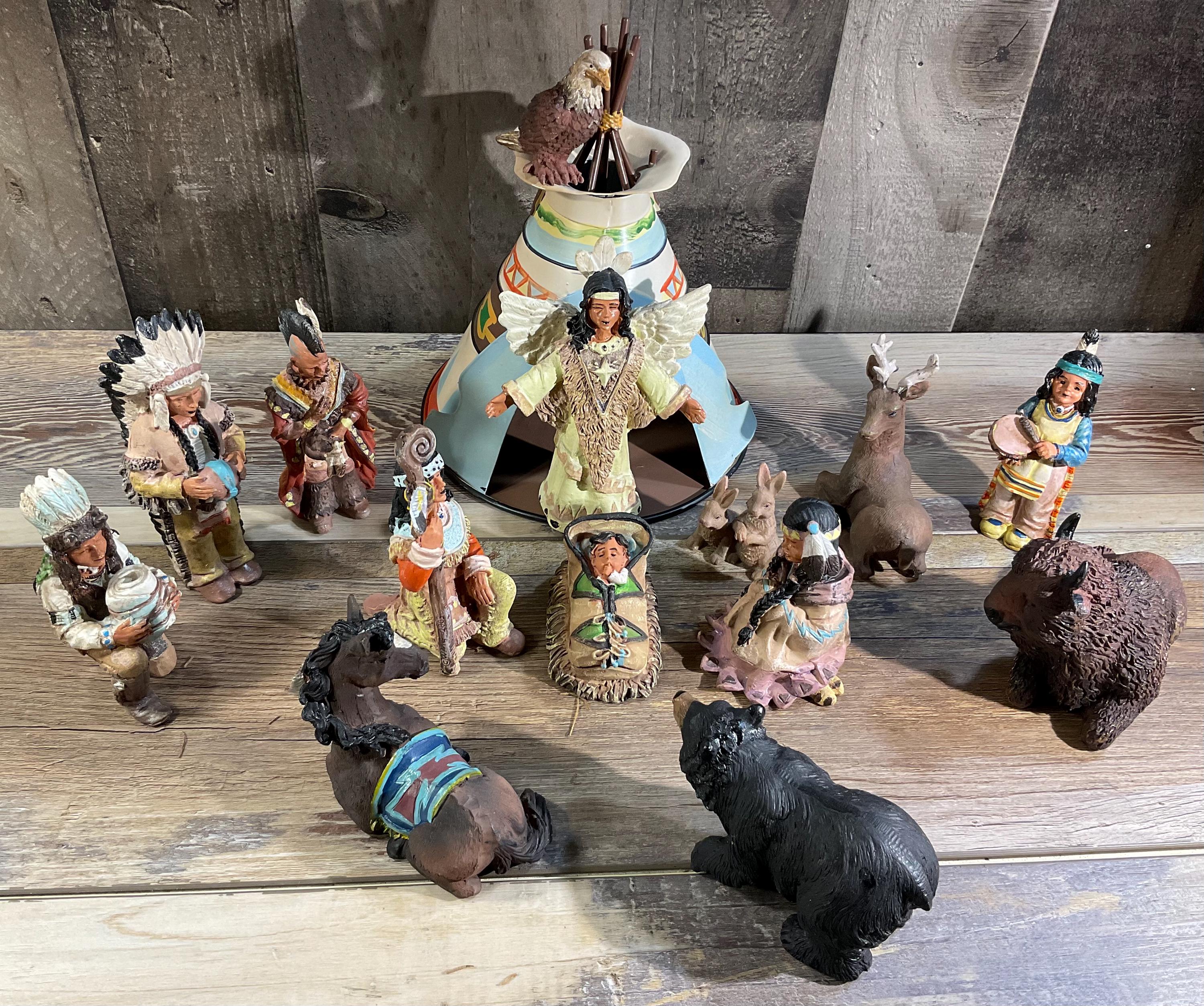 Vintage 2003 WMG Native American Indian Nativity Set -15 Piece - Etsy