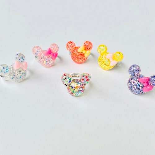 Mickey Mouse Inspired Sparkle Statement Adjustable Ring. - Etsy