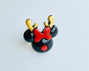 Disneyland Tocado De Dibujos Animados Mickey Minnie Ring De Disneyland Tocado De Dibujos Animados Mickey Minnie Ring De