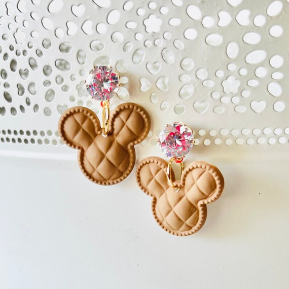 Chanel Inspired Brown Mickey Earrings. Mickey Statement -  Denmark