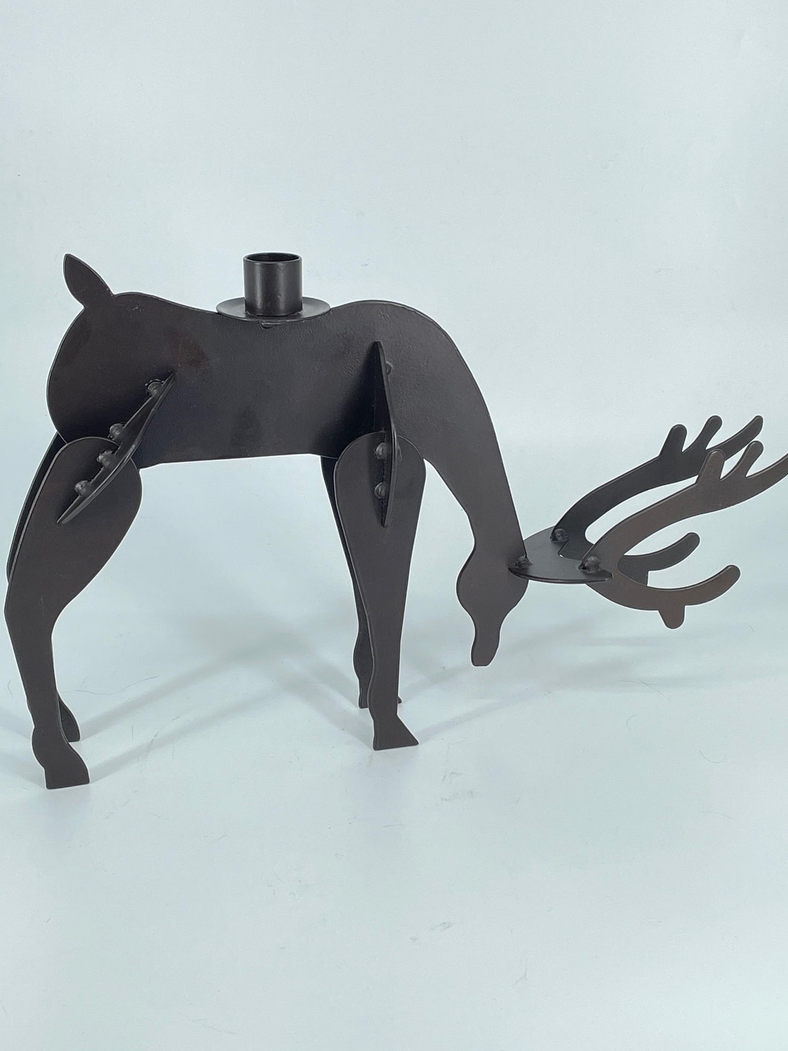 Reindeer candle holder/ metal Deer candle Holder/ Home Decor Etsy