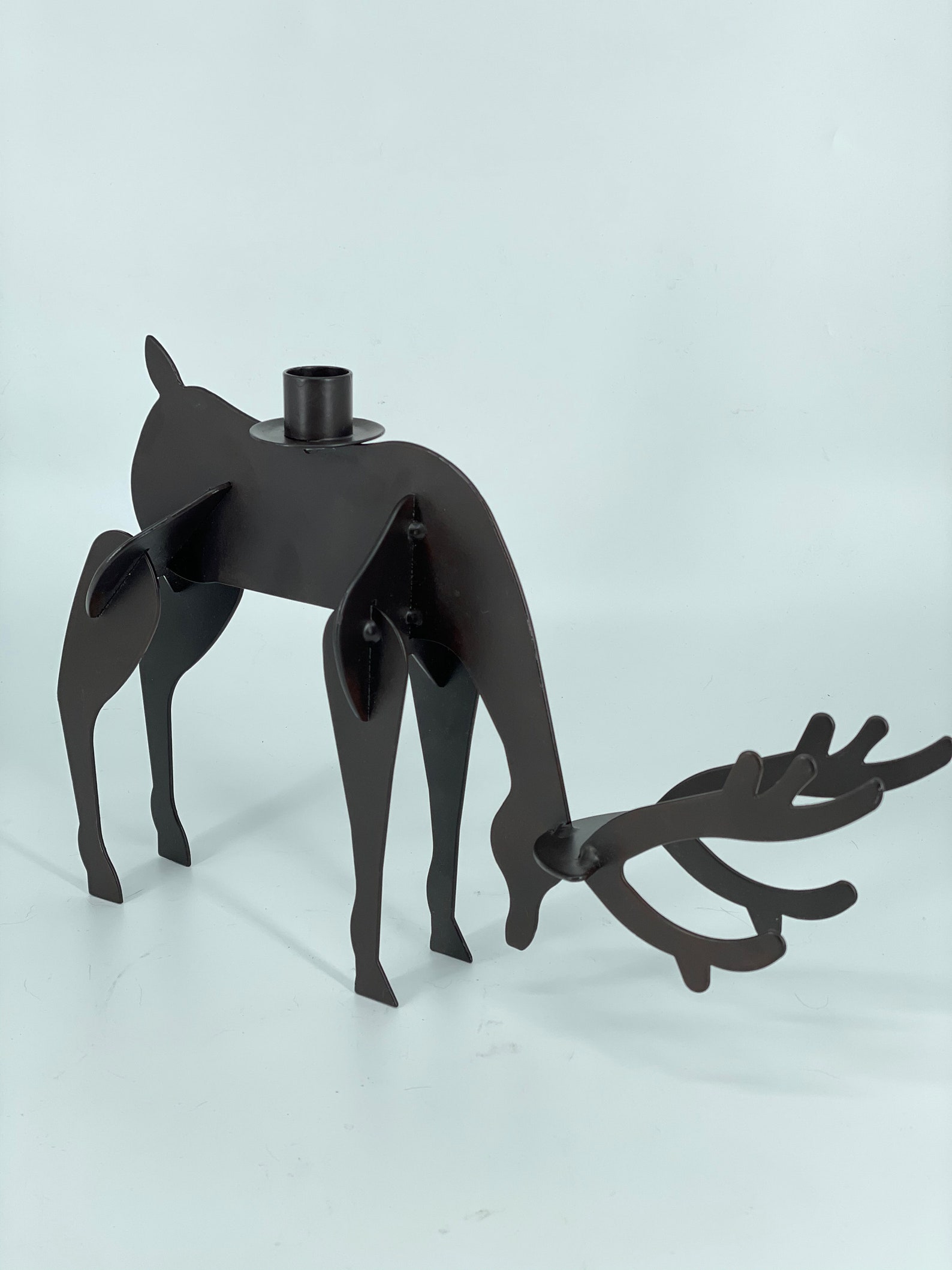 Reindeer candle holder/ metal Deer candle Holder/ Home Decor Etsy