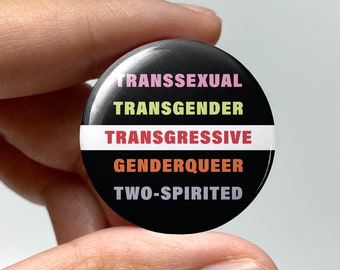 LGBTQ  "Transgressive" Pin-back Button