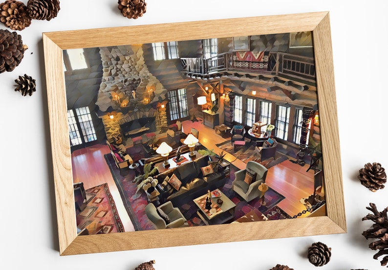 Yellowstone Dutton Ranch Living Room TV Show Art Print Home Etsy