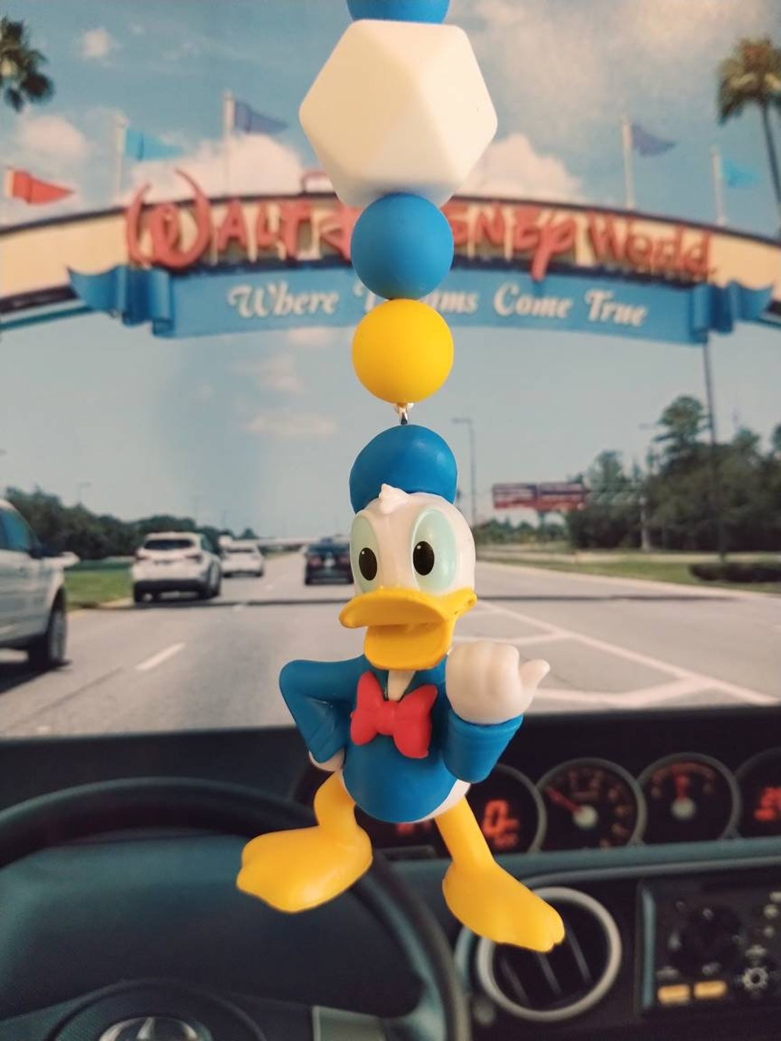 Disney Donald Duck rear view mirror car charm dangle decor Etsy