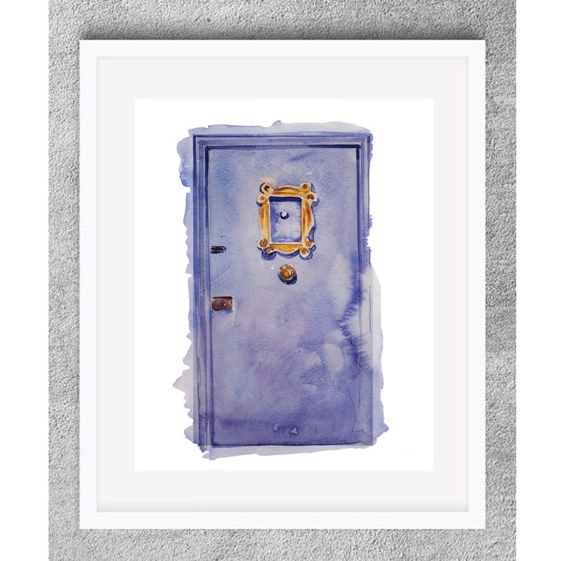 Download Friends TV Show Purple Door 8 x 10 Watercolor Print wall ...