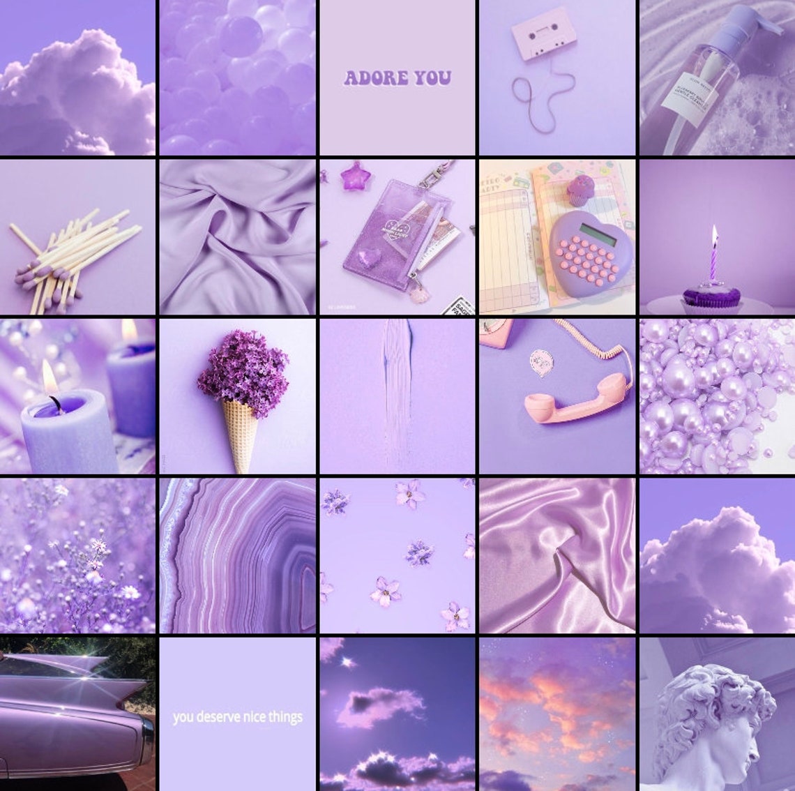 Pink Lavender Aesthetic VSCO Wall Collage DIGITAL - Etsy
