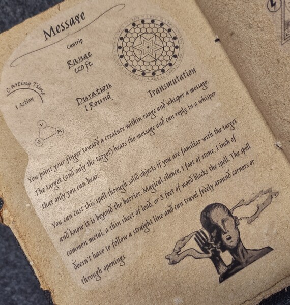 Custom D&D Spell Cards Spell Book Wizard 32 Cantrips Etsy