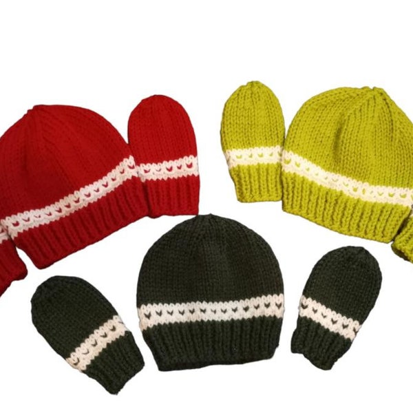 Baby Hat and Mitten Set