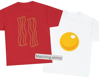 Bacon OR Eggs Matching Shirts, matching halloween, halloween costume, bacon shirt, matching shirts, costume for group, adult costume shirt