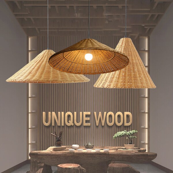 Rattan Lamp Shade Etsy