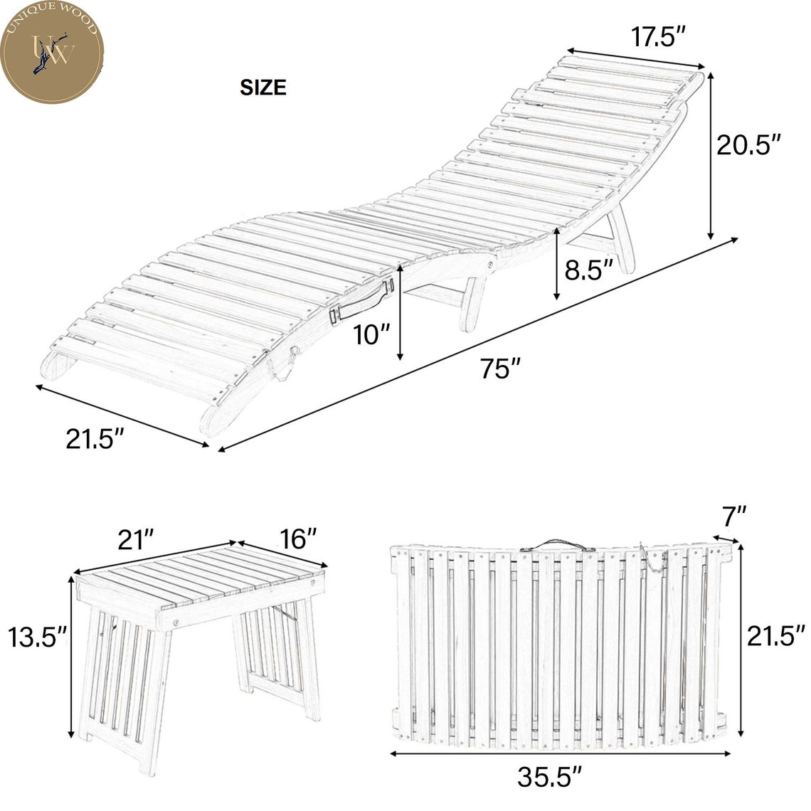 Lounge chair Wooden Folding Lounge Chair chaise lounge Etsy