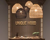 Wicker Pendant Lighting Woven Light Fixture Rattan Lamp Shade Bamboo Light Shade Basket Light Fixture