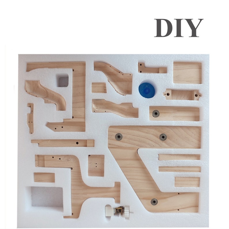 Wooden Marble Run Art Perpetual Motion Device the Etsy