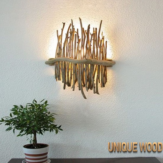 Driftwood Lamp Wall Lights Hanging Lamp Art Deco Lamp Light Etsy