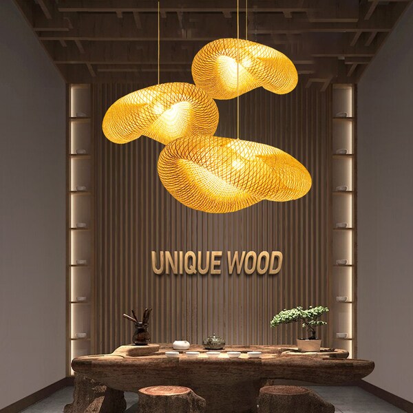 Rattan Light Fixture Etsy