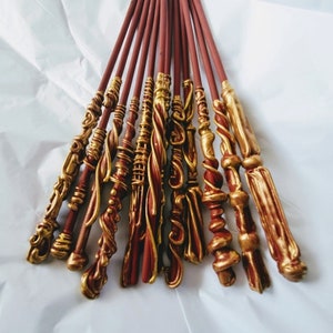 Red and Gold Wizard Wands