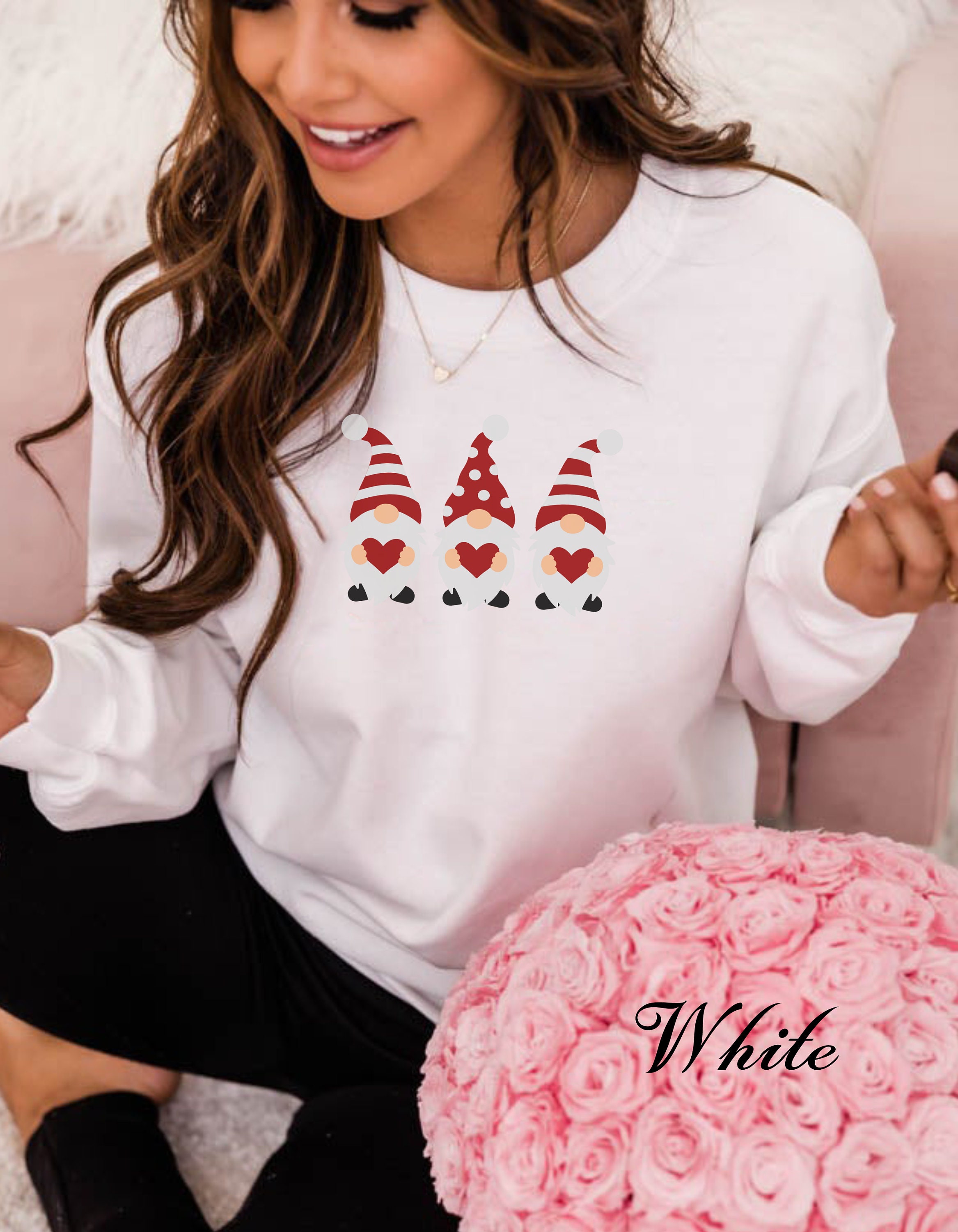 Discover Gnome Sweatshirt | Heart Sweatshirt | Valentines Day Sweatshirt