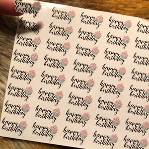 Happy Birthday planner stickers 50 stickers