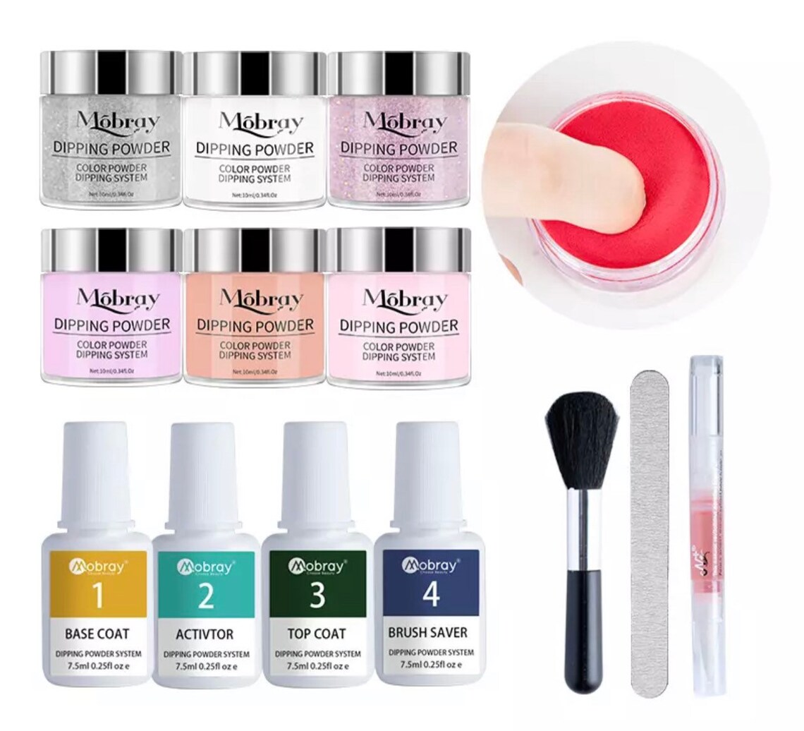 Acrylic Nail Dipping Powder Kit 10g 6 Color Dipping Powder Etsy