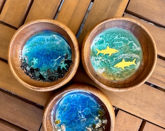 Epoxy resin  Trinket Dish | Hawaii Beach Decor