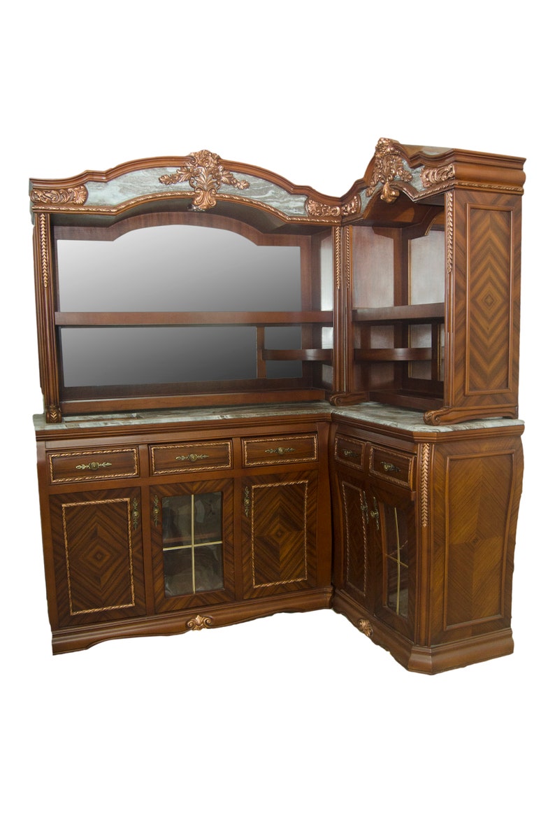 Old Europestyle Corner Bar Set With Golden Touches WNL121 Etsy