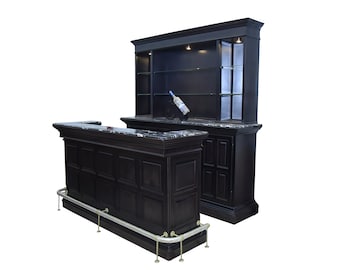 Dark Wood Transitional Style Home Bar – WNL112