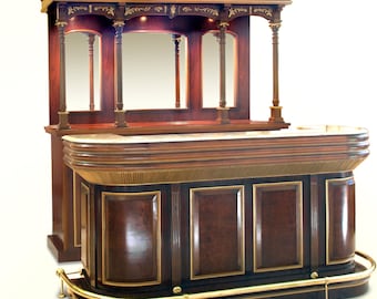 6.5 Ft Beechwood Wine / Liquor Home Bar - Game Room Bars - Bar 129MOD