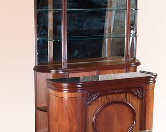 5.5ft Rosewood Home Bar With Marble Top - Bars for Home - Bar 137