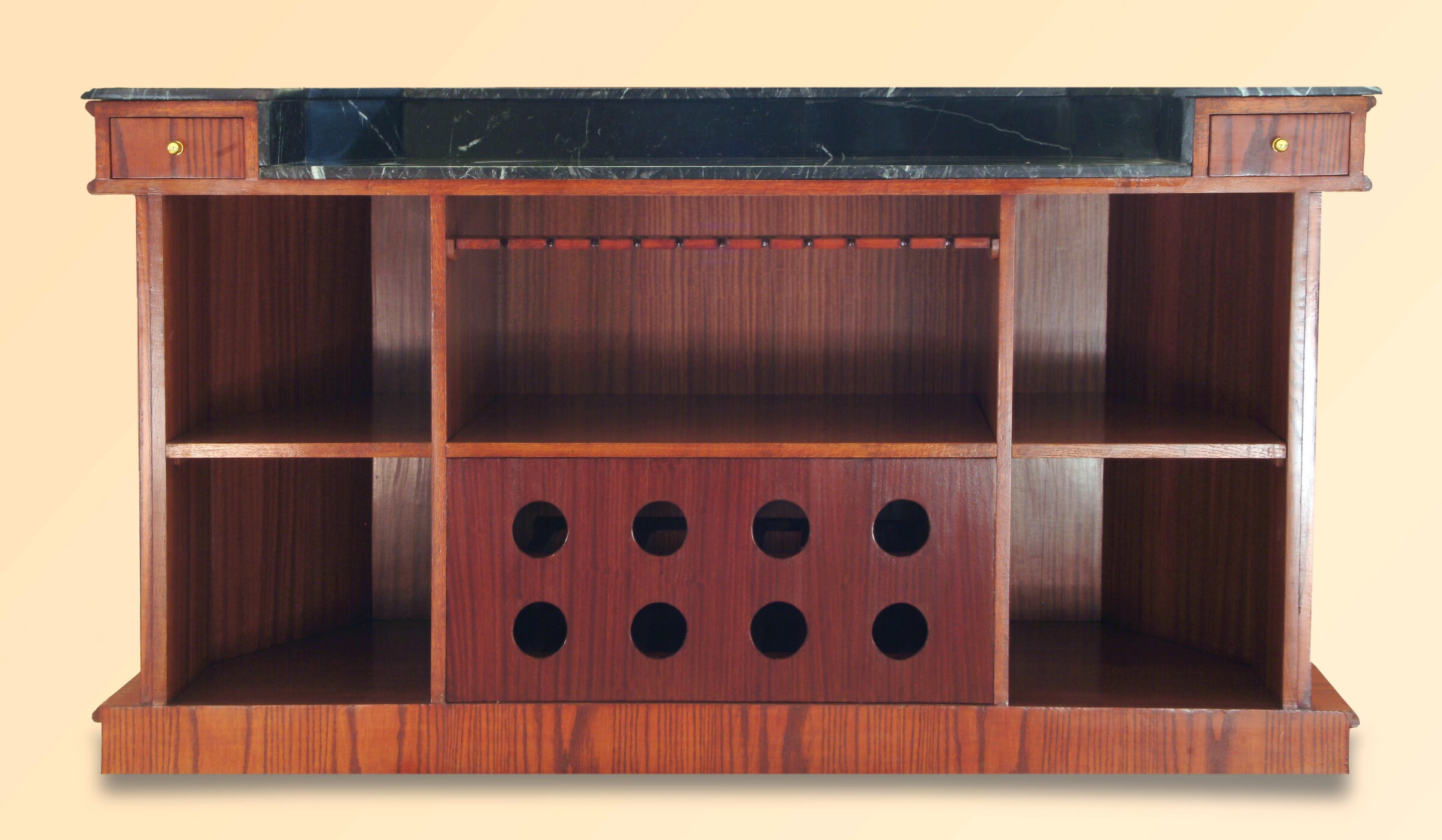 7ft Oak Wood Marble-top Custom Home Bar - Bar 246ANG - Etsy