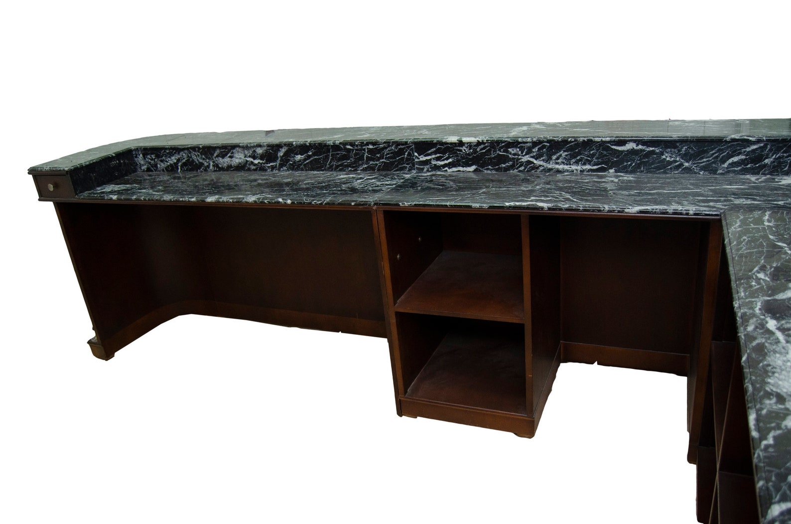 Lshape Wooden Bar With Black Marble Top Bar WNL125 Etsy