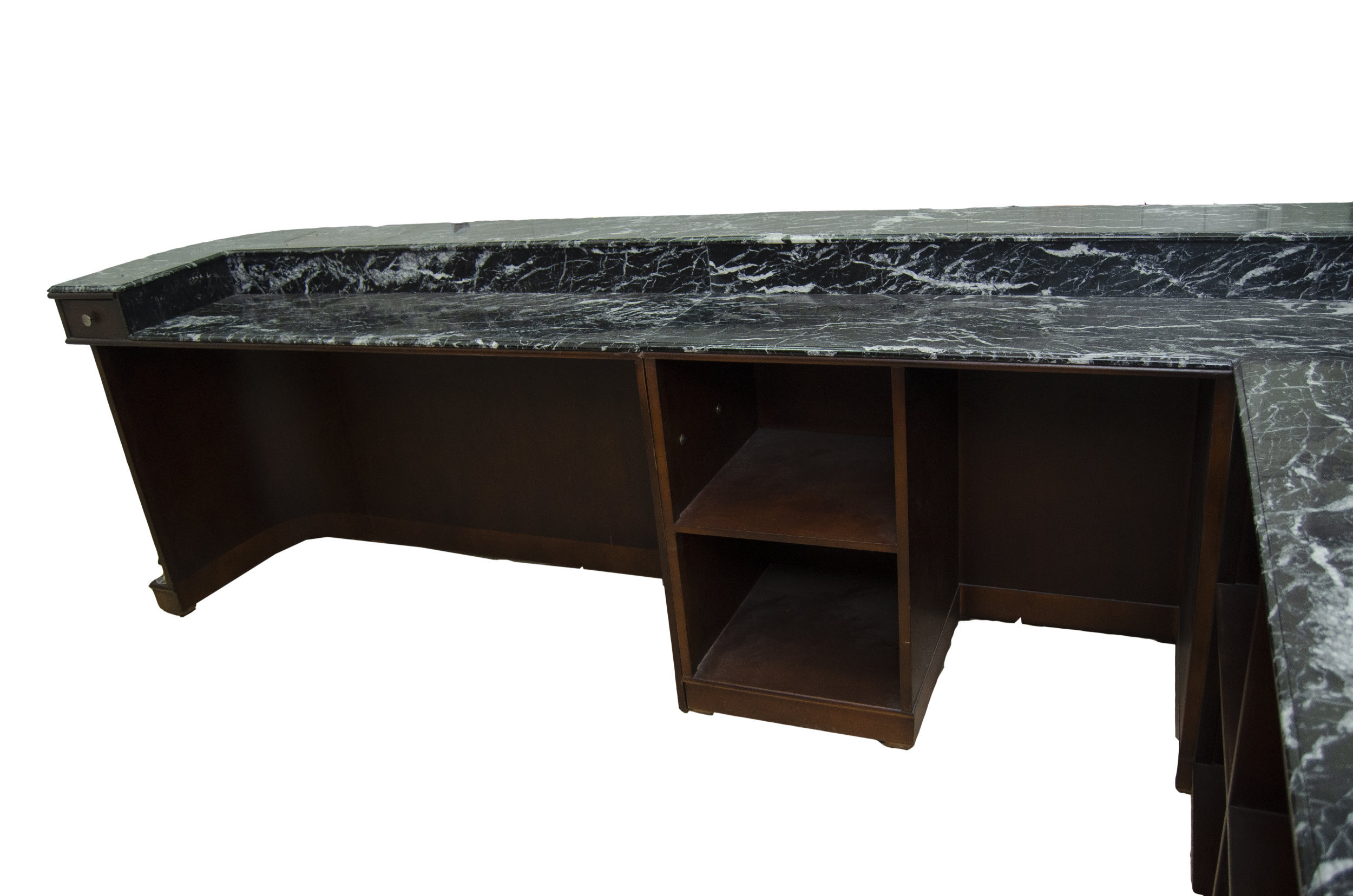 Lshape Wooden Bar With Black Marble Top Bar WNL125 Etsy