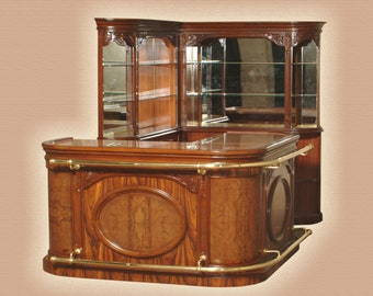 5.5 Ft European Home Bar With Marble Top - Bar Set Furniture - Bar 138COR