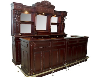 Western-style Custom Mahogany Saloon Pub Bar – WNL53