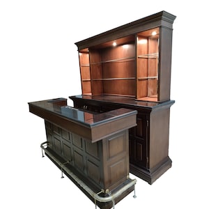Contemporary Walnut Bar With Overhang – WNL123